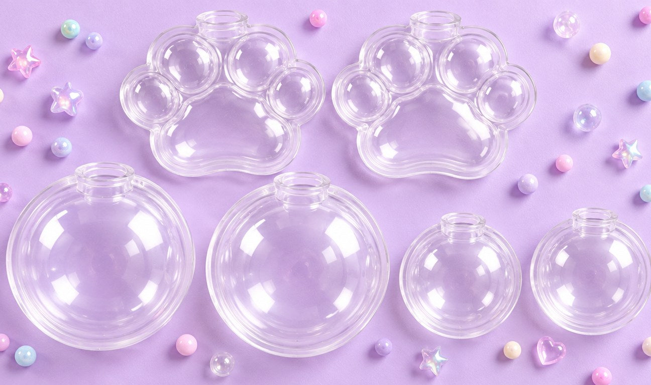 Six clear Veromly squishy skins