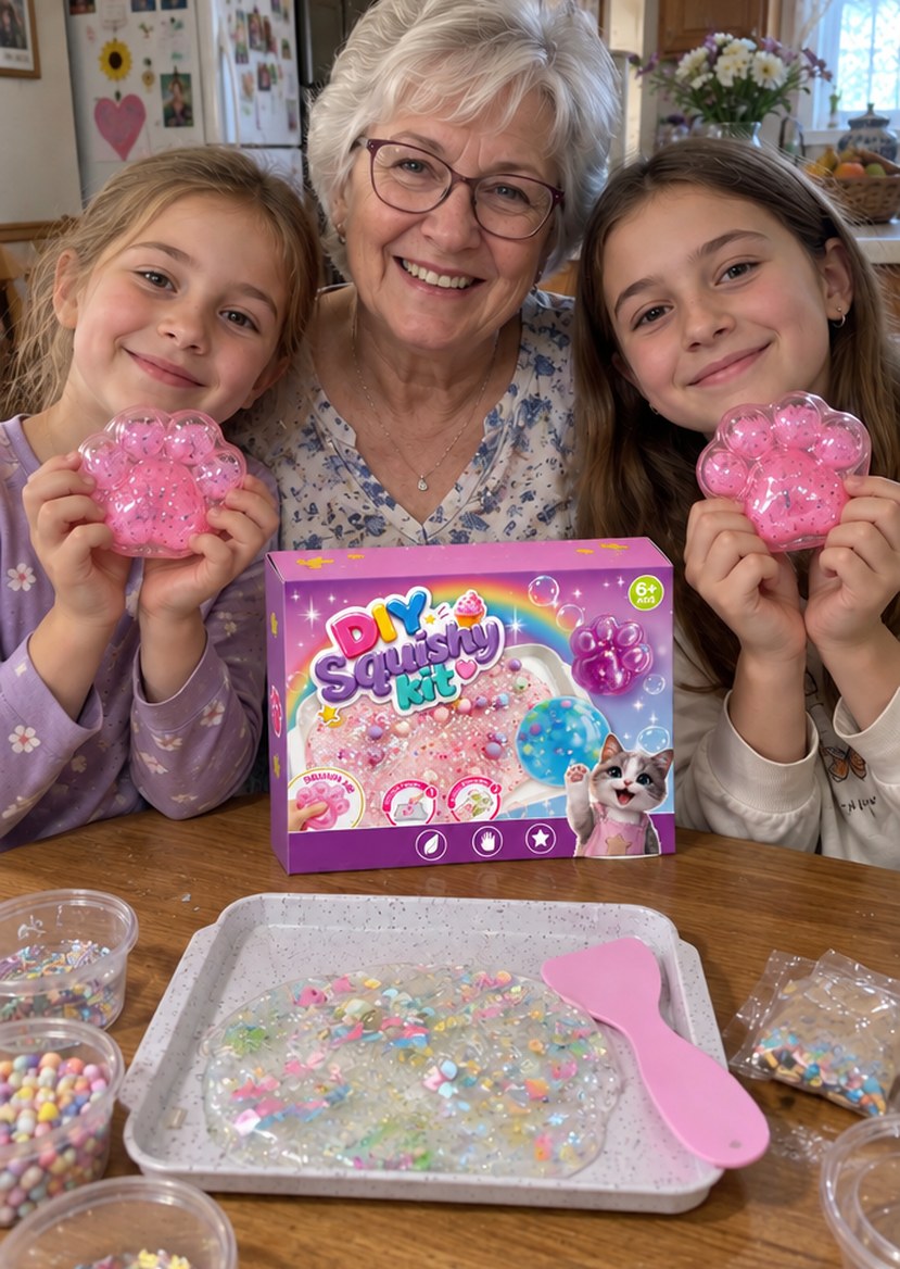 Patricia with her granddaughters